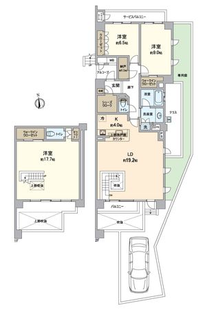 プラウド川名山 間取図(平面図) 間取図(平面図)