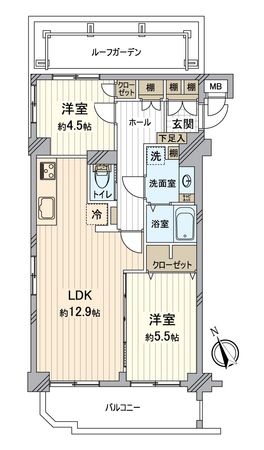 エスポア八事 2号館 間取図(平面図) 間取図(平面図)