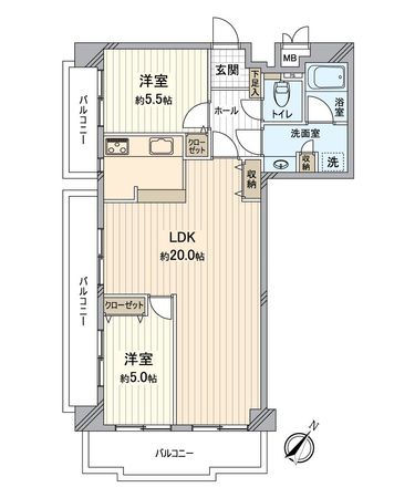 杁中スカイタウン A棟 間取図(平面図) 杁中スカイタウン A棟 間取図(平面図)