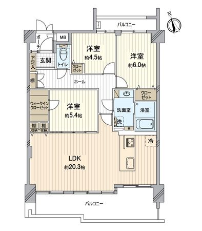 ライオンズマンション川名山 間取図(平面図) 間取図(平面図)