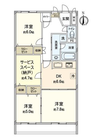 ライオンズマンション石川橋 間取図(平面図) ライオンズマンション石川橋 間取図(平面図)