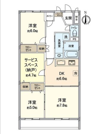 ライオンズマンション石川橋 間取図(平面図)