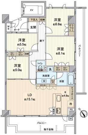 ローレルコート八事広路町 間取図(平面図)