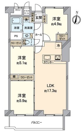 リリーハイツ八事 間取図(平面図) リリーハイツ八事 間取図(平面図)