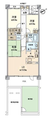 パークホームズ八事表山ガーデンテラス 間取図(平面図)