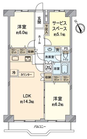 コープ野村八事 間取図(平面図) コープ野村八事 間取図(平面図)