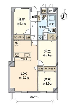 リリーハイツ八事 間取図(平面図) リリーハイツ八事 間取図(平面図)
