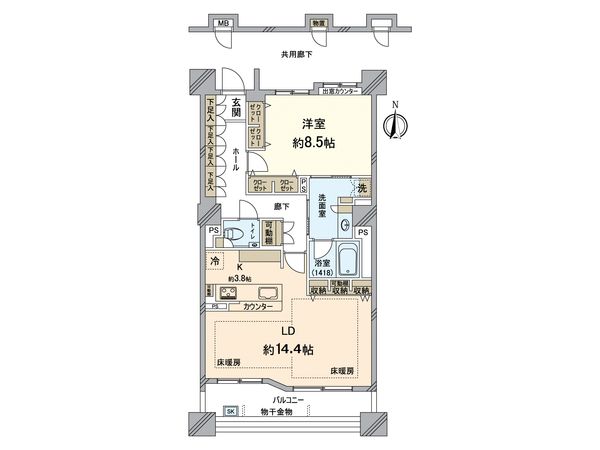 モアグレース滝川 間取図(平面図) モアグレース滝川 間取図(平面図)
