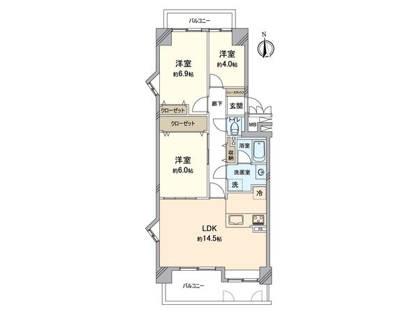 コープ野村八事石坂 間取図(平面図) コープ野村八事石坂 間取図(平面図)