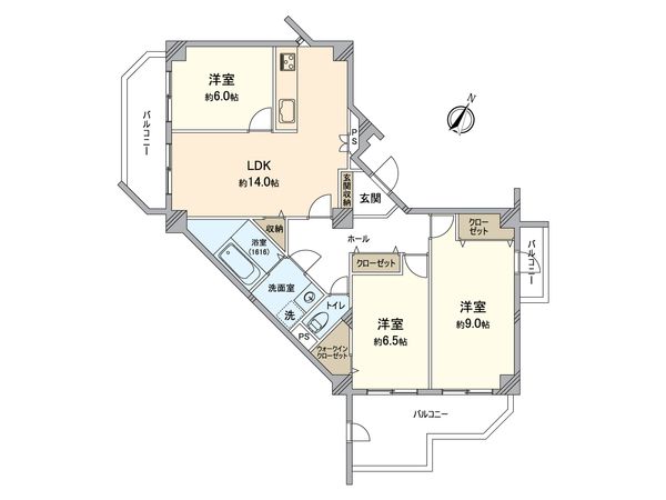 シーアイマンション山手 間取図(平面図) シーアイマンション山手 間取図(平面図)