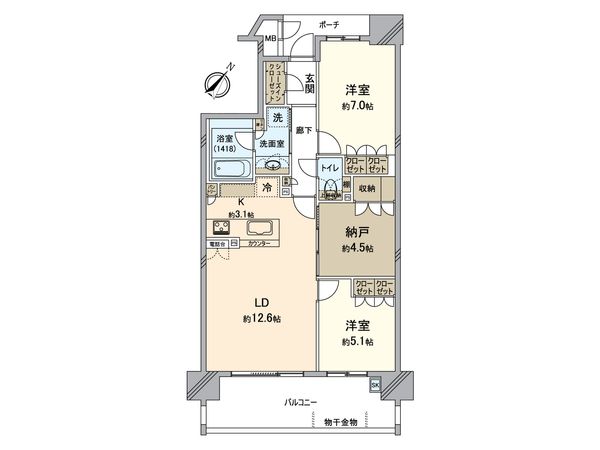 ヴィークコート陽明町 間取図(平面図) ヴィークコート陽明町 間取図(平面図)