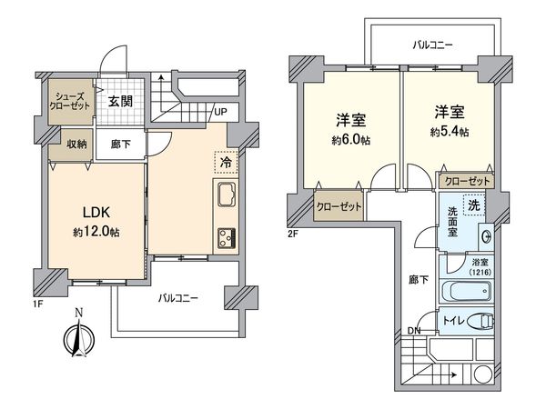 中富住宅 西棟 間取図(平面図) 中富住宅 西棟 間取図(平面図)