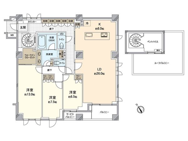 リジェ南山 間取図(平面図) リジェ南山 間取図(平面図)