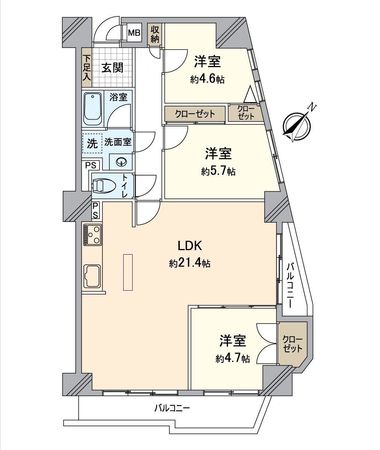 グランドメゾン八事裏山 間取図(平面図)