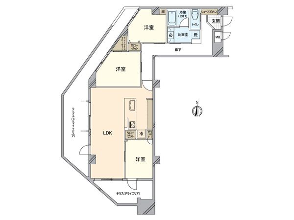 CORED柏木 間取図(平面図) CORED柏木 間取図(平面図)