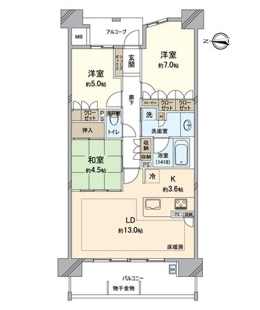 BELISTA元八事 間取図(平面図) BELISTA元八事 間取図(平面図)