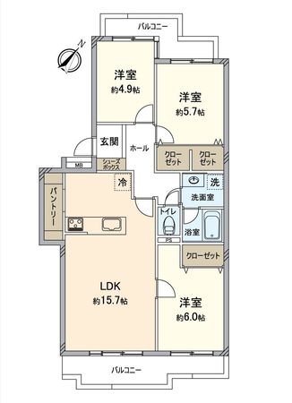 グランドメゾン滝川 間取図(平面図) グランドメゾン滝川 間取図(平面図)