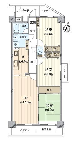 ライフウエルズ日進 間取図(平面図) ライフウエルズ日進 間取図(平面図)