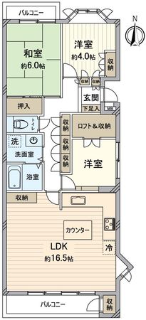 サニーヒル表山9号棟 間取図(平面図) サニーヒル表山9号棟 間取図(平面図)