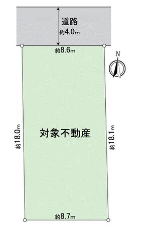 春日井市上条町9丁目 土地 区画図