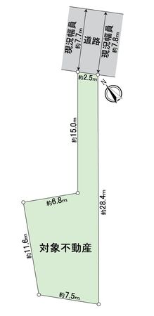 尾張旭市東大久手町1丁目 土地 区画図 尾張旭市東大久手町1丁目 土地 区画図