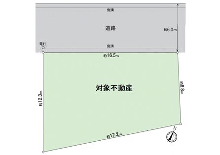 尾張旭市東名西町1丁目 土地 区画図