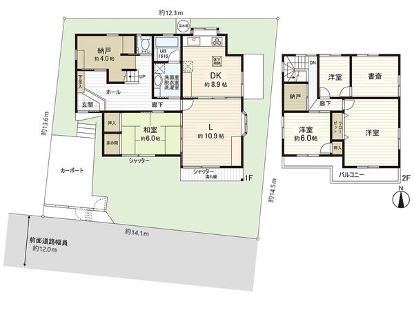名東区豊が丘 戸建 間取図(平面図)