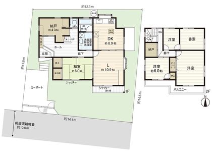 名東区豊が丘 戸建 間取図(平面図)