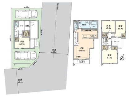 名東区社が丘3丁目 1号棟 間取図(平面図)