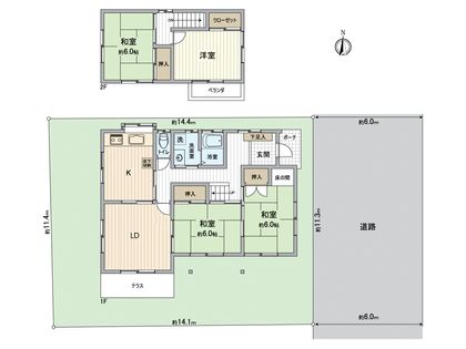 尾張旭市旭ケ丘町旭ケ丘 戸建 間取図(平面図)
