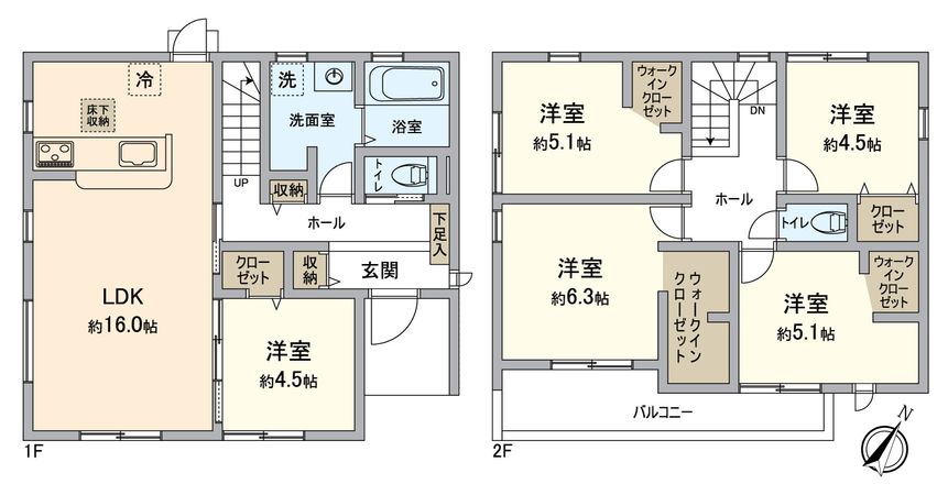 瀬戸市萩山台5丁目 新築戸建 間取図(平面図) 瀬戸市萩山台5丁目 新築戸建 間取図(平面図)