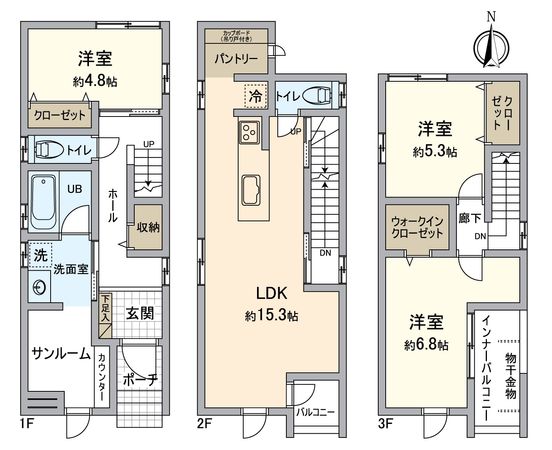西区名西2丁目 戸建 間取図(平面図)