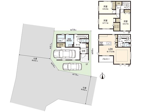 長久手市作田1丁目 3号棟 間取図(平面図)
