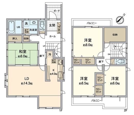 尾張旭市晴丘町東 戸建 間取図(平面図) 尾張旭市晴丘町東 戸建 間取図(平面図)