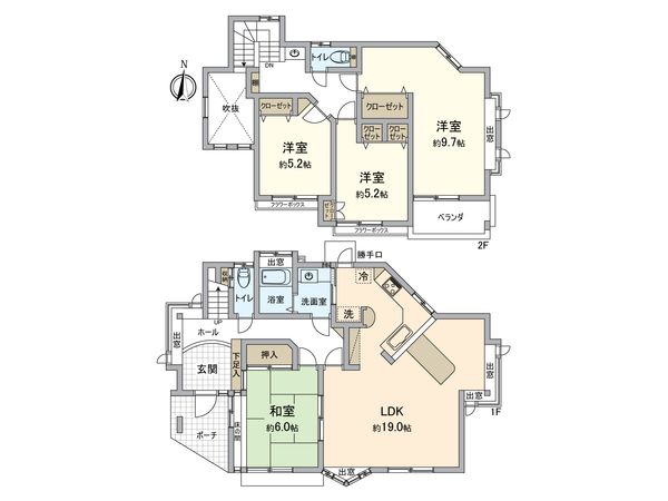 尾張旭市庄南町4丁目 戸建 間取図(平面図) 尾張旭市庄南町4丁目 戸建 間取図(平面図)