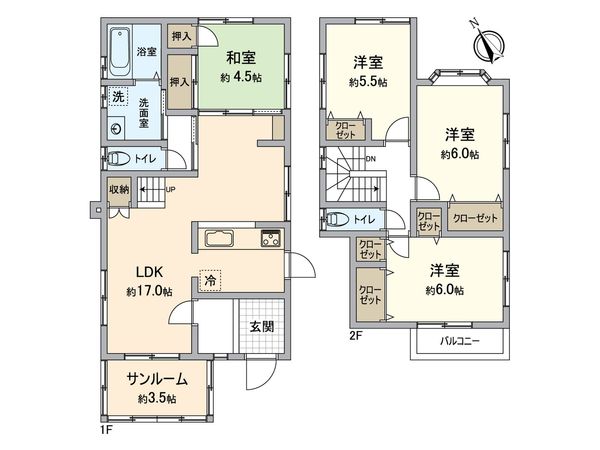 長久手市上川原 戸建 間取図(平面図)