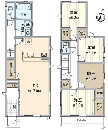 守山区森孝2丁目 3号棟 間取図(平面図)