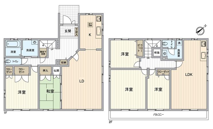 長久手市岩作三ケ峯 戸建 間取図(平面図) 長久手市岩作三ケ峯 戸建 間取図(平面図)