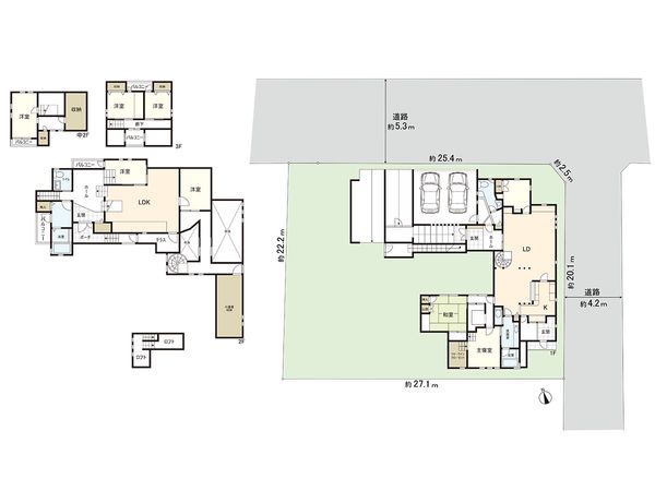 長久手市東原 戸建 間取図(平面図) 長久手市東原 戸建 間取図(平面図)