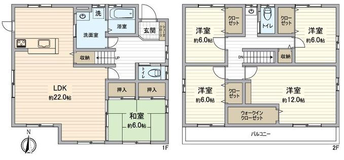 長久手市山桶 戸建 間取図(平面図)