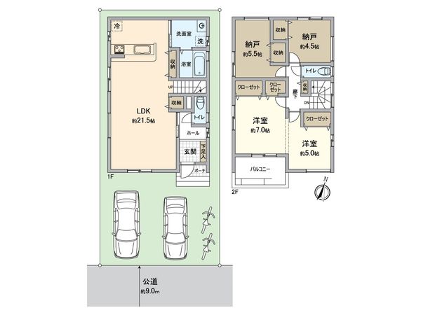 尾張旭市大塚町3丁目 1号棟 間取図(平面図) 尾張旭市大塚町3丁目 1号棟 間取図(平面図)