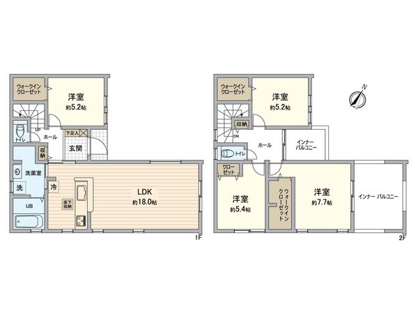 名古屋市上志段味特定土地区画整理事業162街区 間取図(平面図) 名古屋市上志段味特定土地区画整理事業162街区 間取図(平面図)