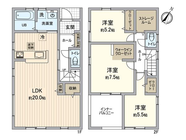 名古屋市上志段味特定土地区画整理事業162街区 間取図(平面図) 名古屋市上志段味特定土地区画整理事業162街区 間取図(平面図)
