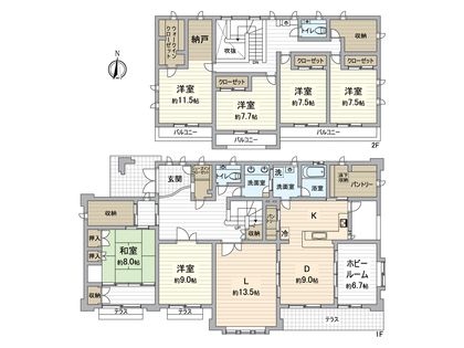 日進市梅森台2丁目 戸建 間取図(平面図)