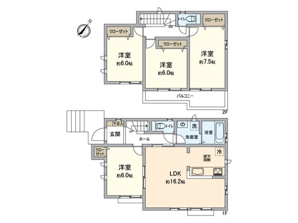 長久手市岩作三ケ峯 A号棟 間取図(平面図)
