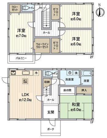 尾張旭市旭ケ丘町旭ケ丘 戸建 間取図(平面図)