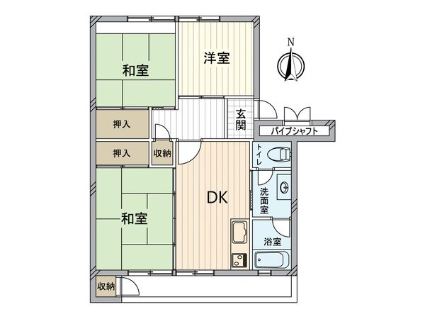 藤の木団地 7号棟 間取図(平面図)