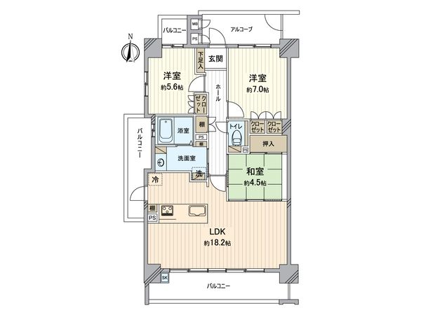 モアグレース藤森 間取図(平面図)