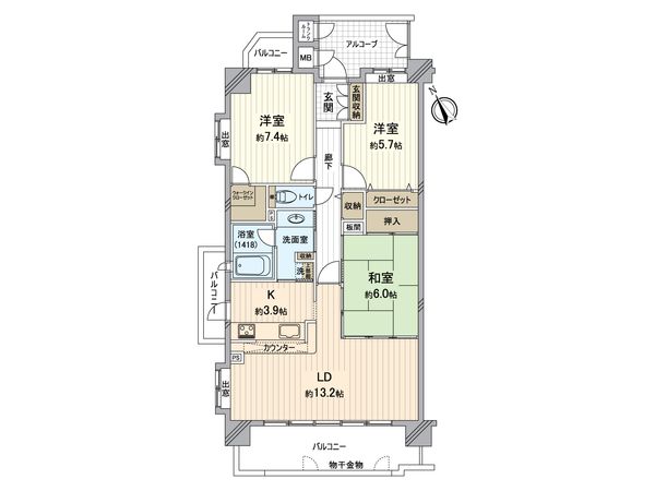 グリーンベル長久手南 間取図(平面図) 間取図(平面図)
