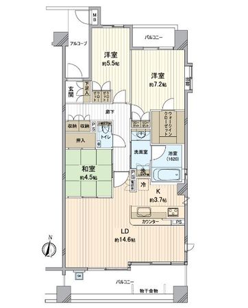 プラウド本山橋本町 間取図(平面図) プラウド本山橋本町 間取図(平面図)